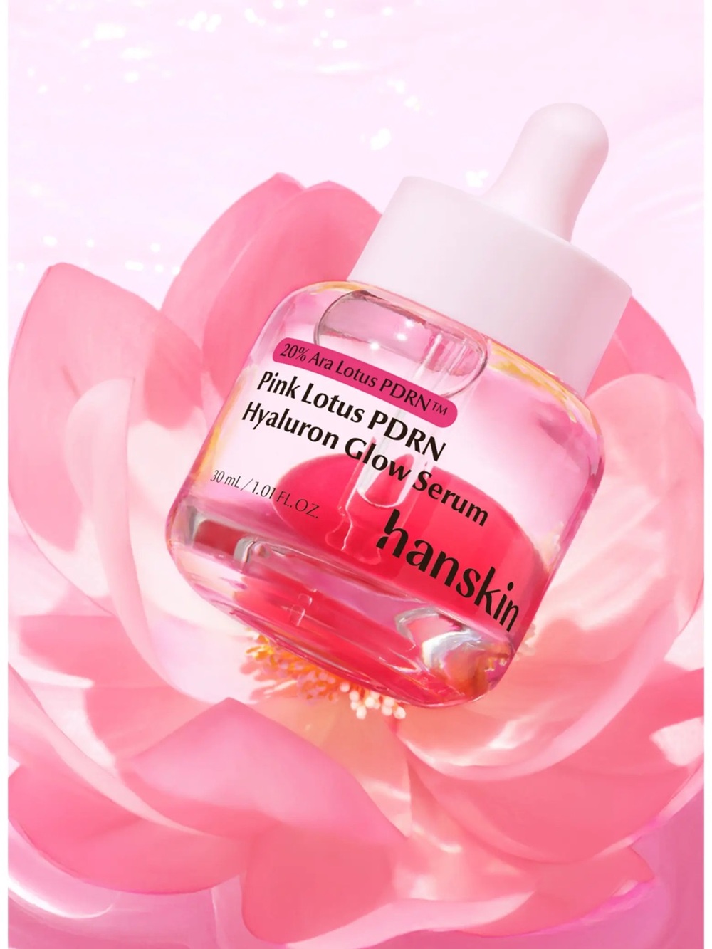 Hanskin Pink Lotus PDRN Hyaluron Glow Serum